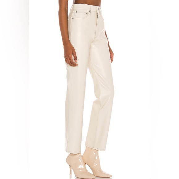 AGOLDE Recycled Leather 90's Pinch Waist Pant Size 29 - Picture 2 of 6